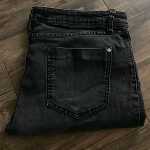 Elle Acid Washed Black Skinny Jeans